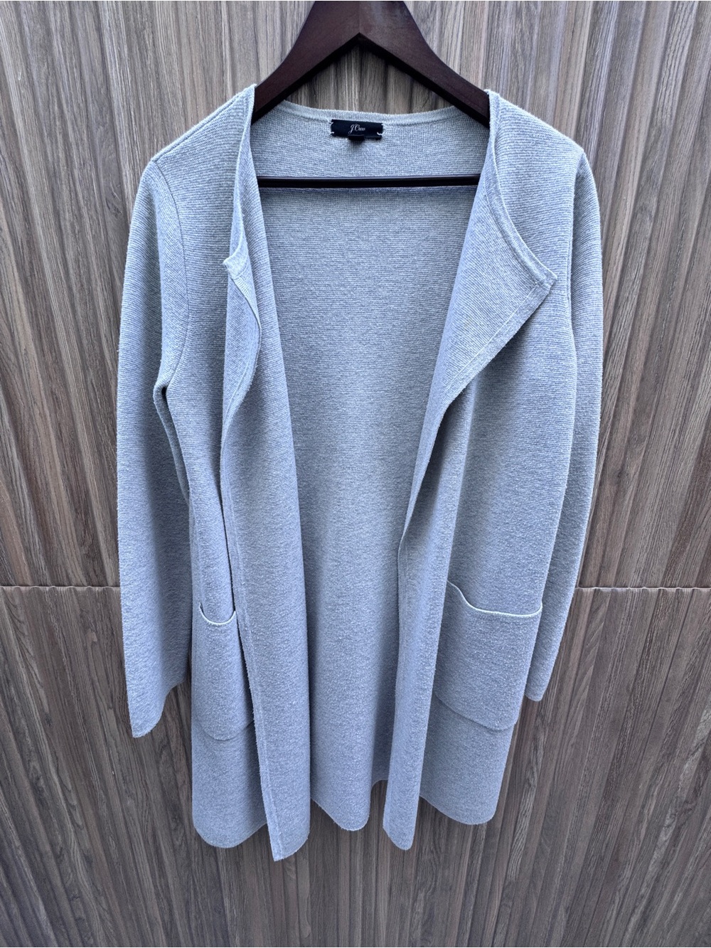 J Crew - Light Gray Open-Front Women's Sweater Cardigan. Size S